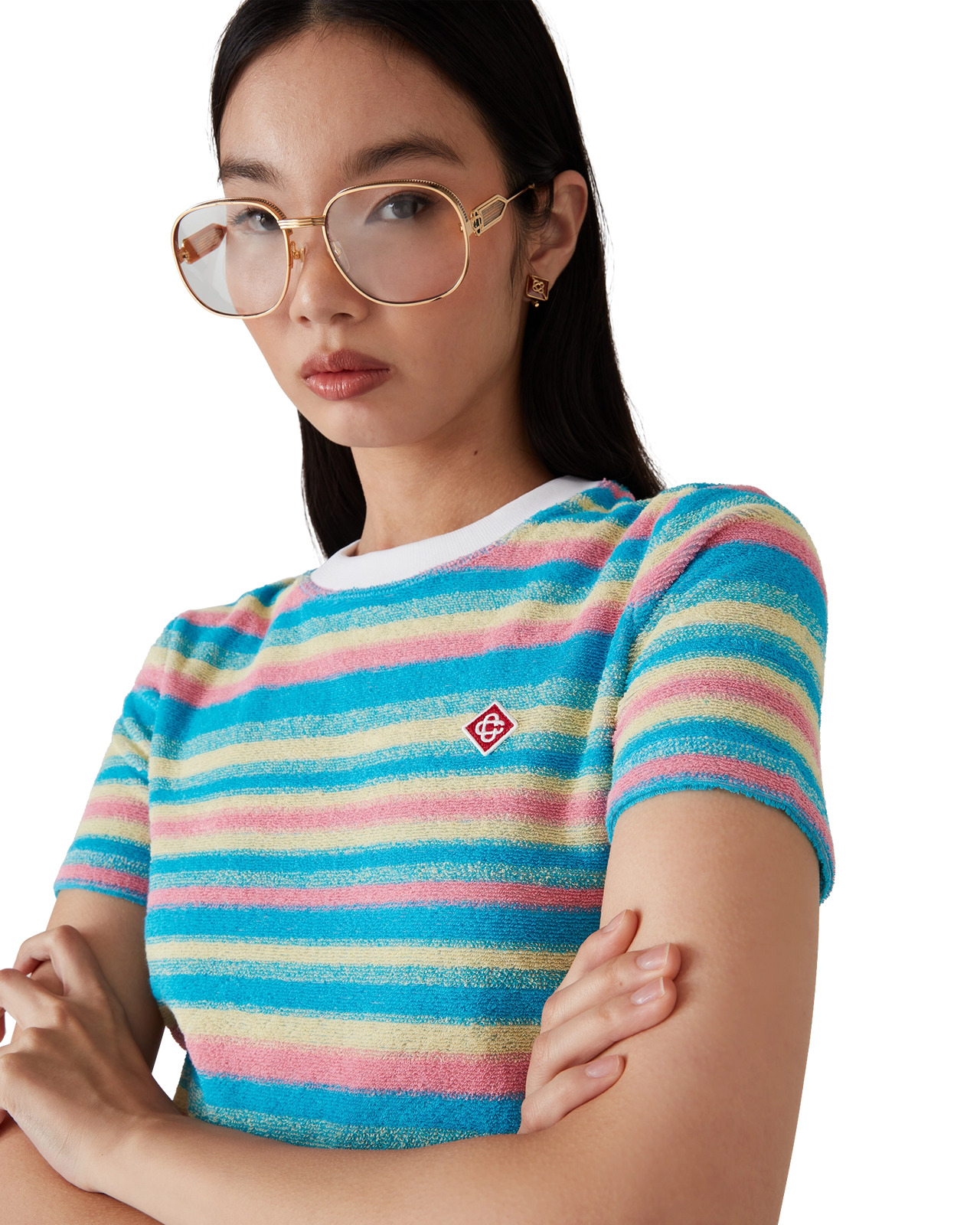 Stripe Towelling Top | Casablanca Paris - 5