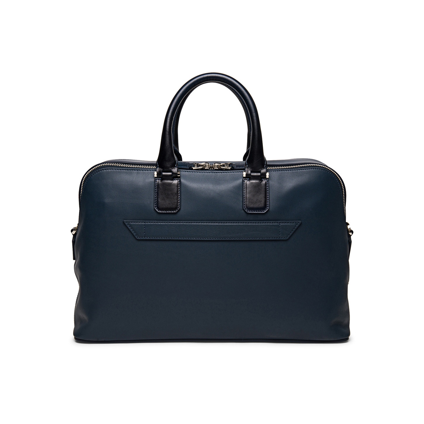 Blue leather laptop bag - 2