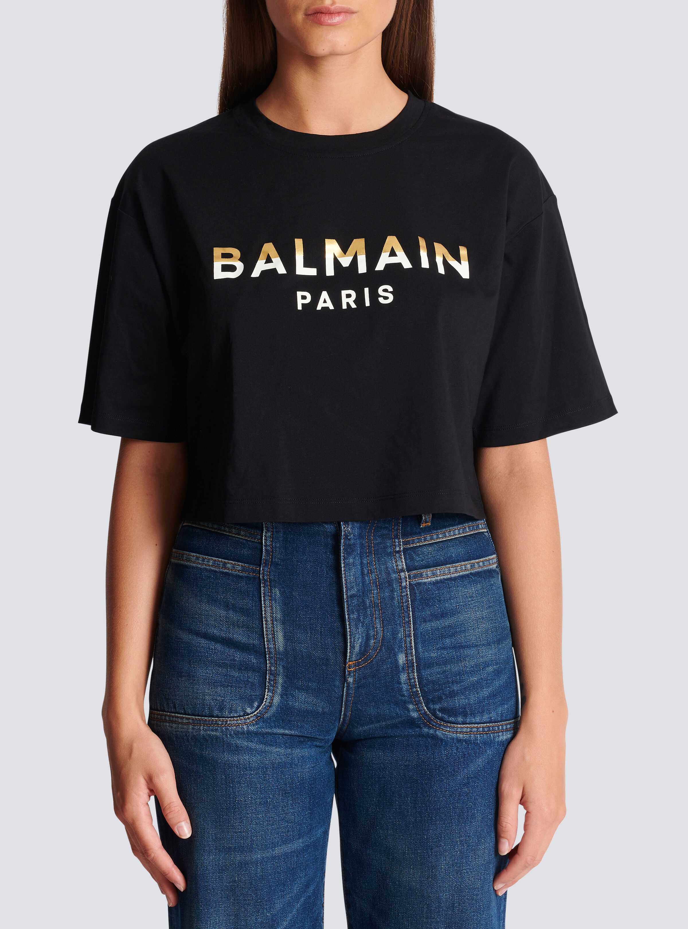 Cropped Balmain Paris T-shirt - 5
