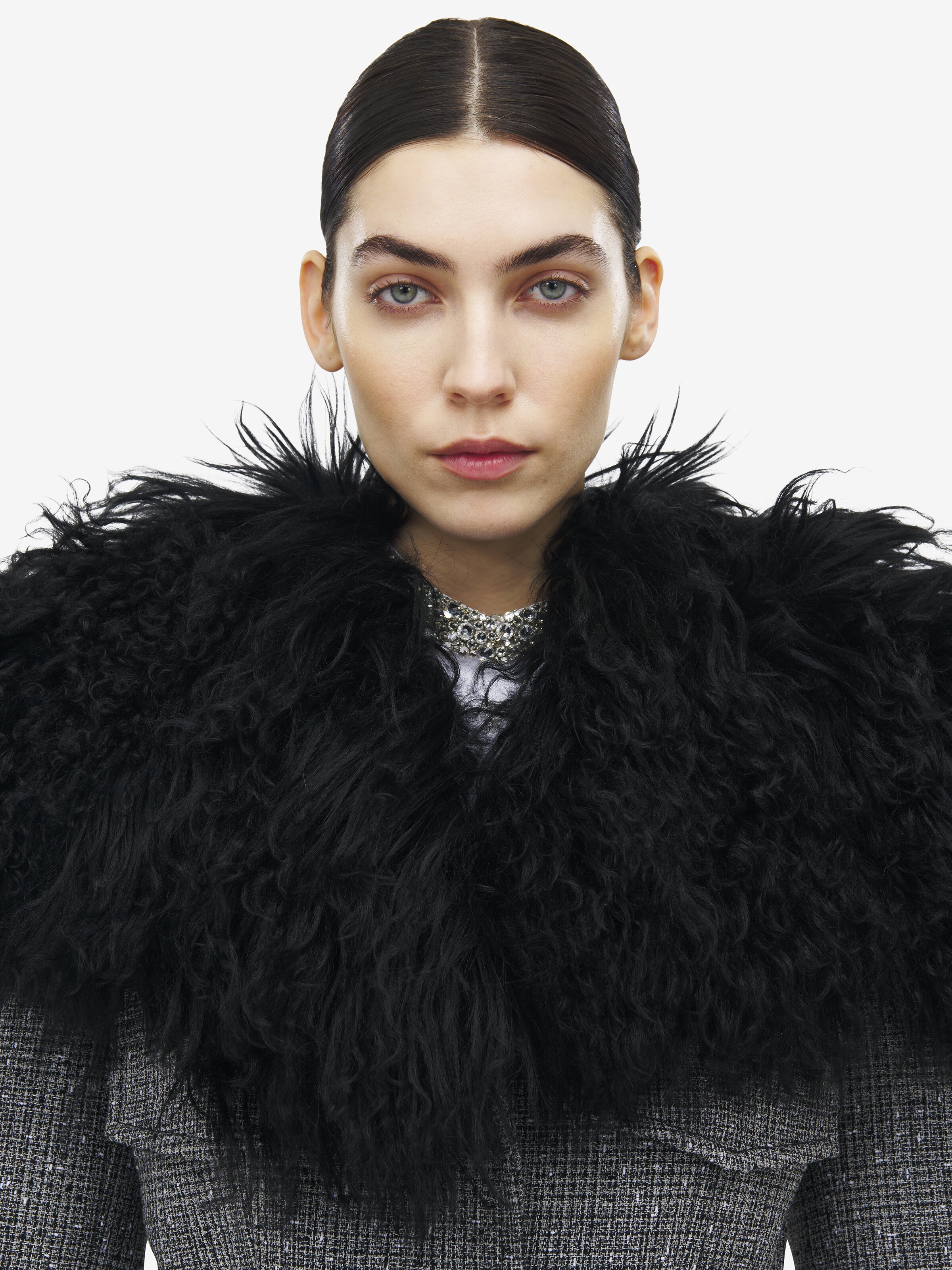 Oversized Shearling Cape Coat - 4