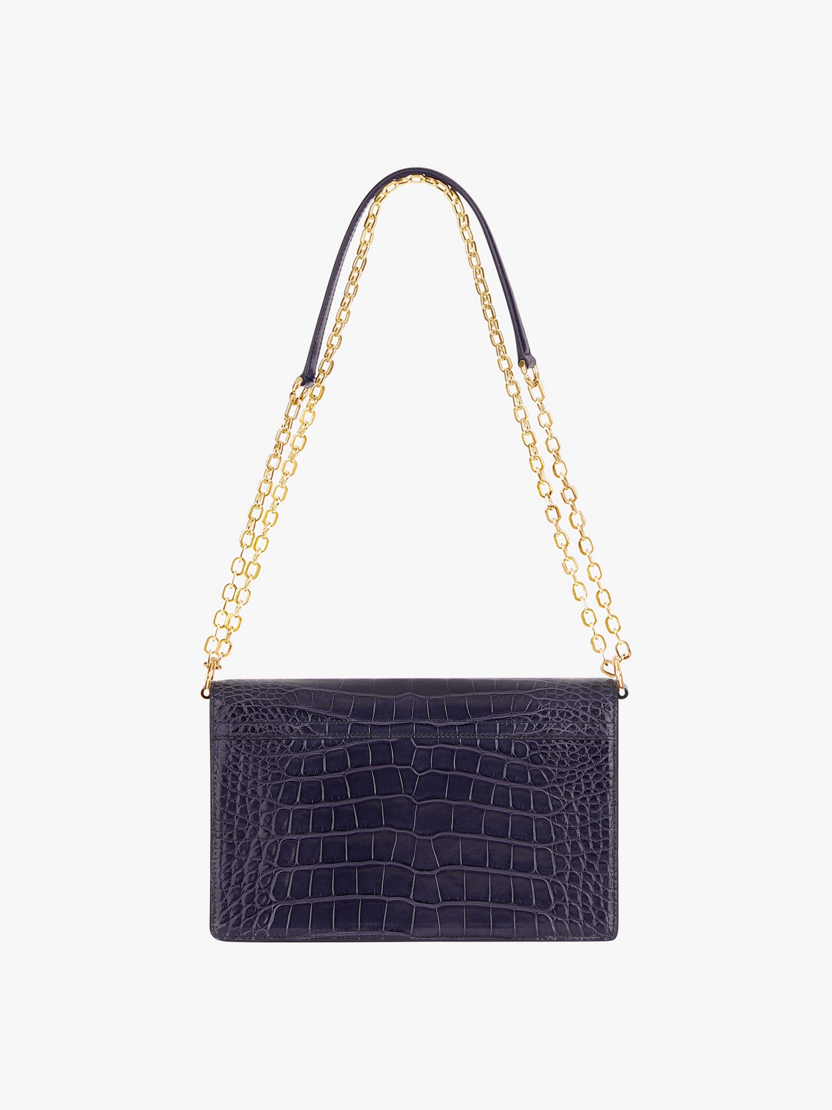 MEDIUM 4G BAG IN ALLIGATOR WITH CHAIN - 5