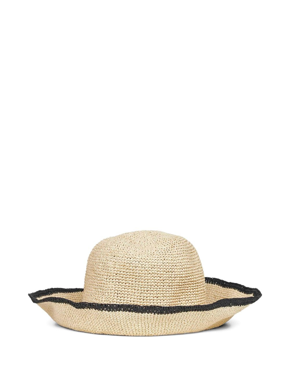 slouching-brim paper straw hat - 1