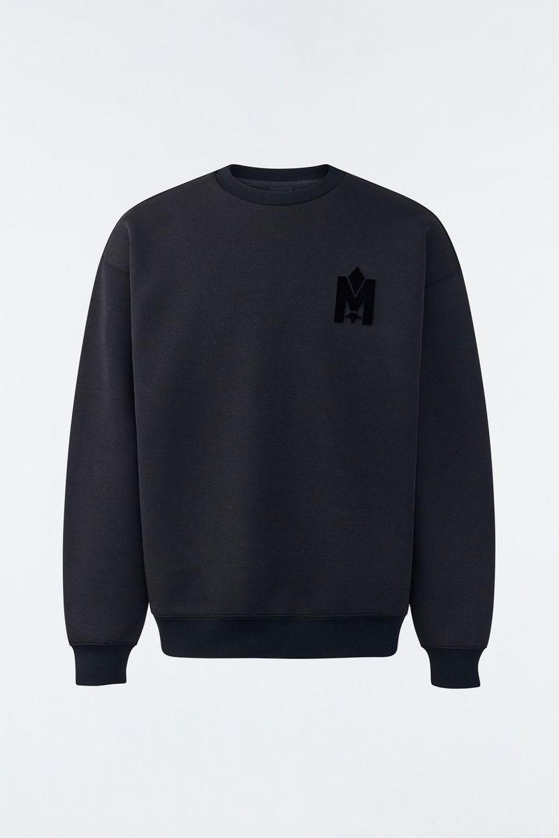MAX-VT Double face jersey sweatshirt with embroidered logo 1