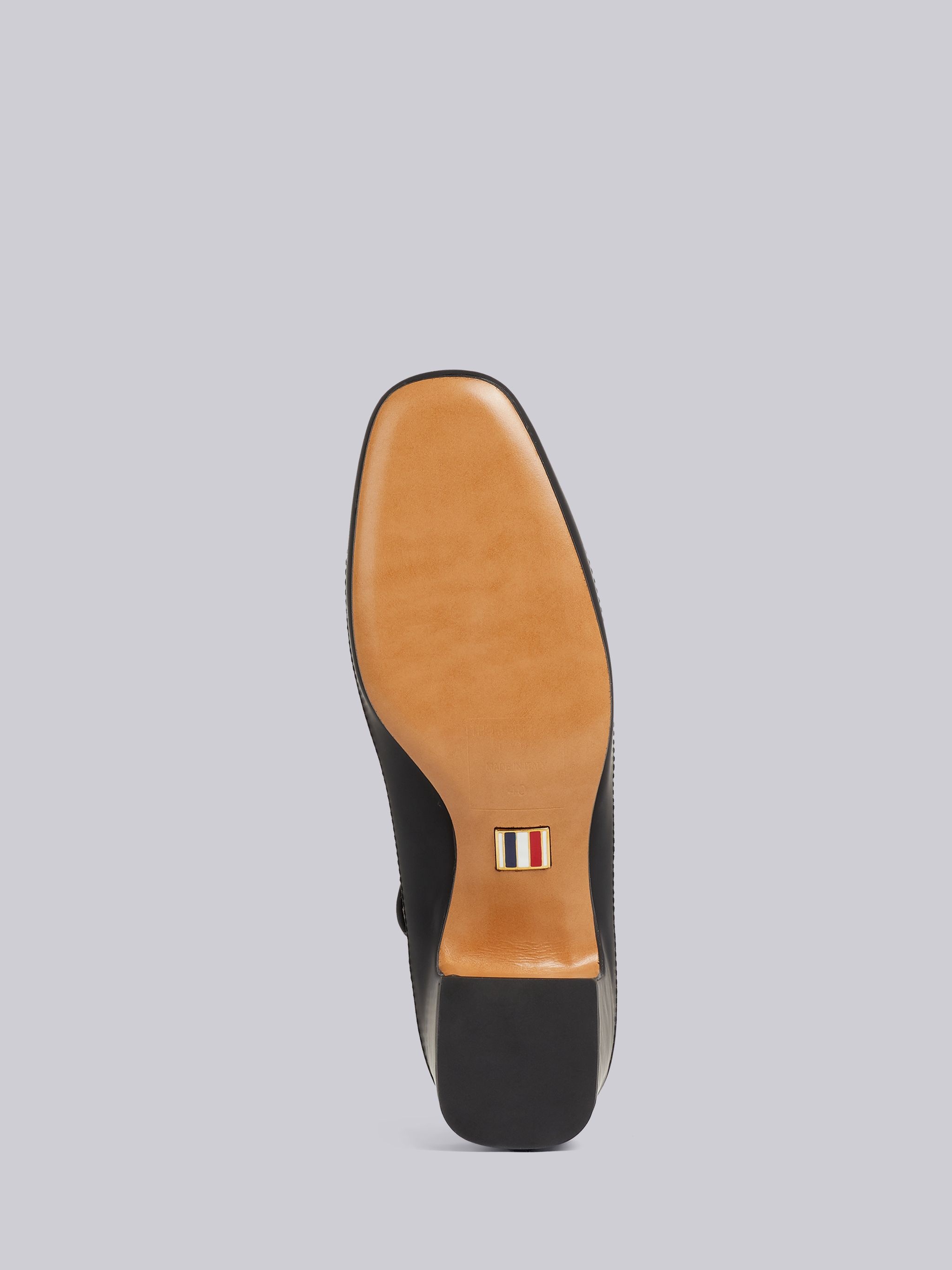 Black Soft Patent Leather 40mm Block Heel Tennis Mary Jane - 5