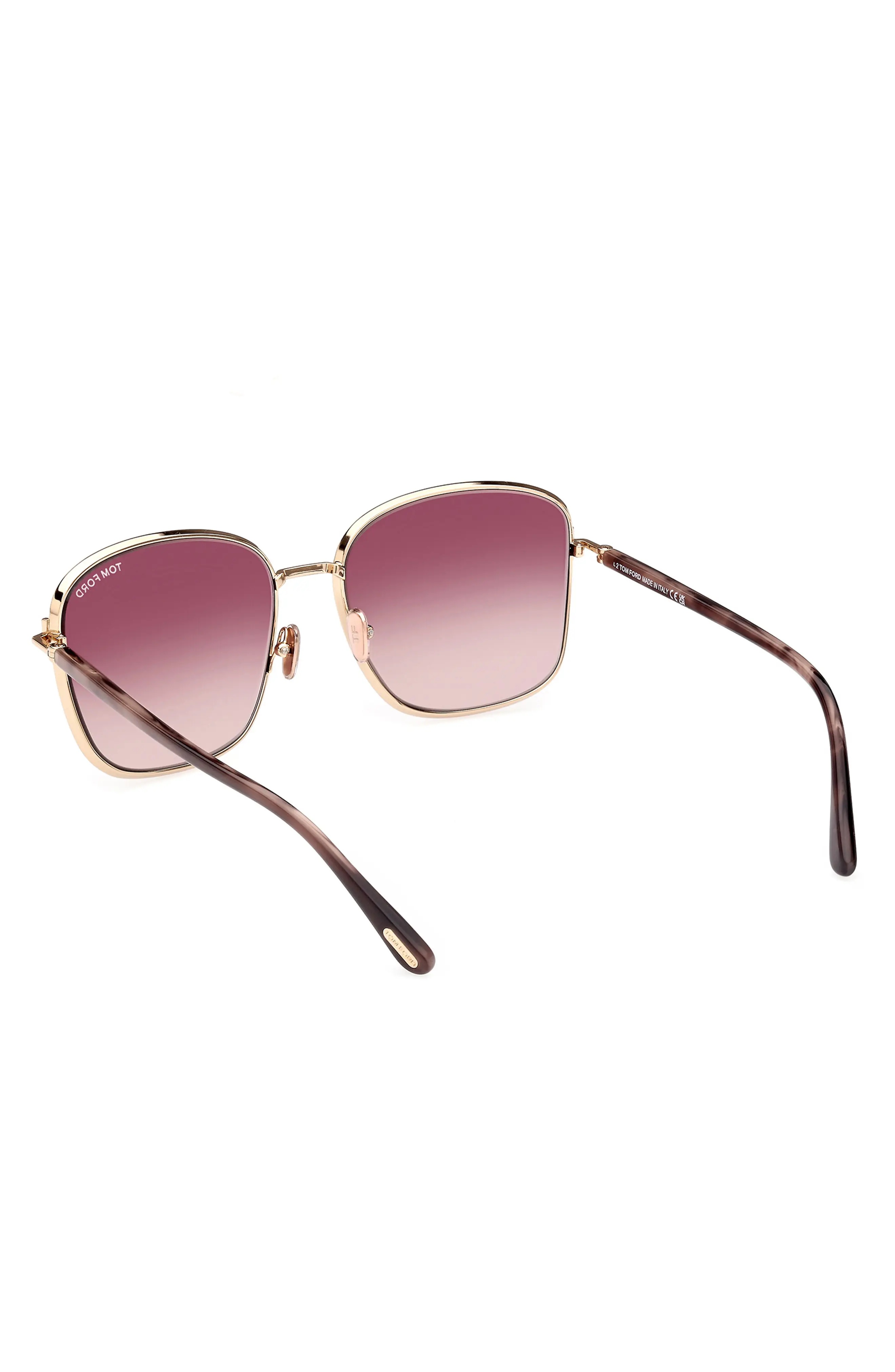 Fern 57mm Square Sunglasses in Shiny Rose Gold Rose /Rose - 6