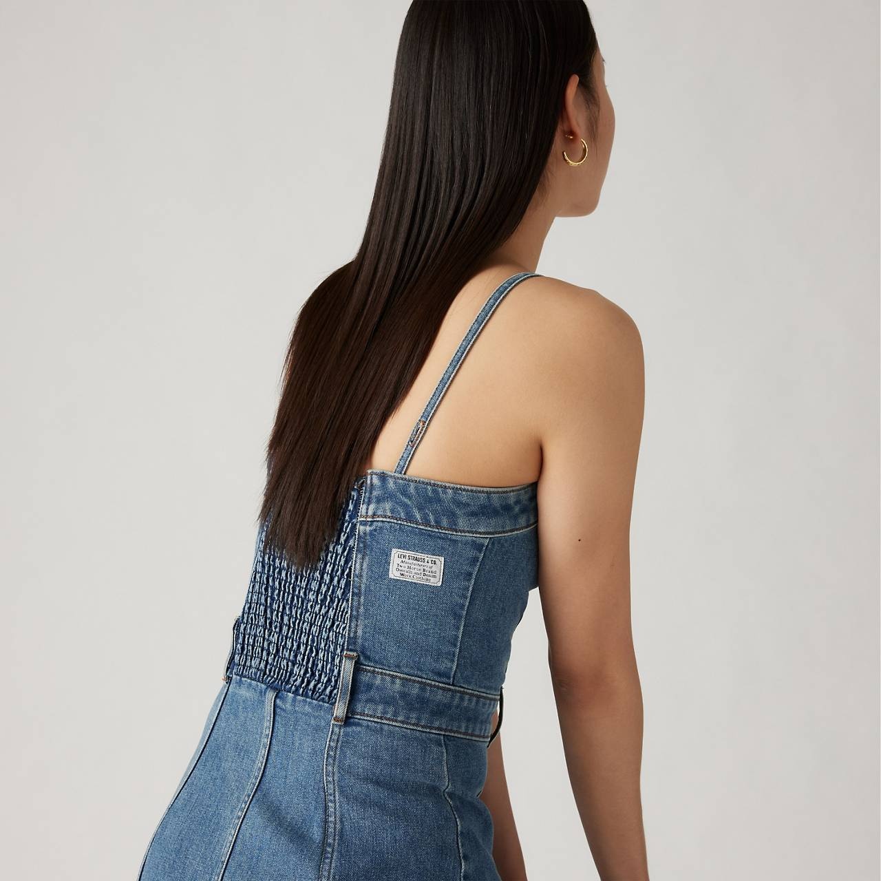 DENIM BUSTIER DRESS - 5