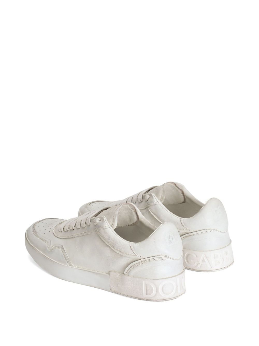 Portofino leather lace-up trainers - 4