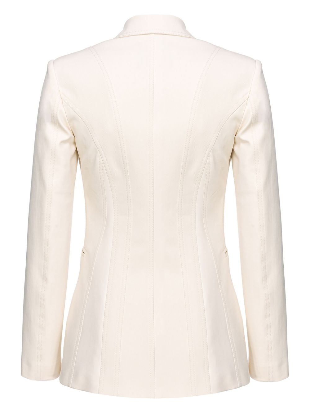 single-breasted cotton blazer - 2