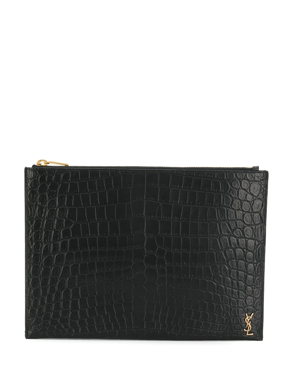 Monogram embossed pouch - 1