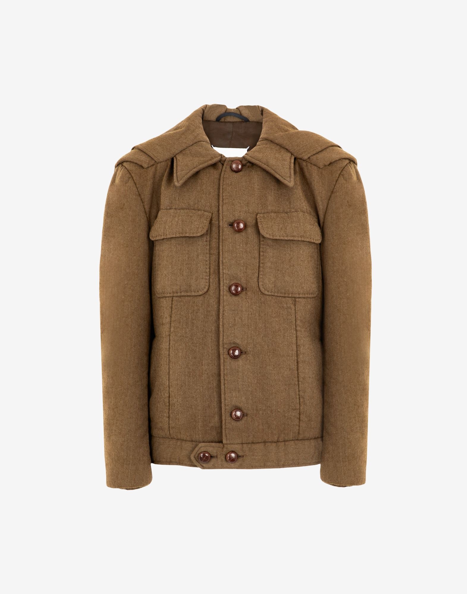 Padded wool jacket - 1