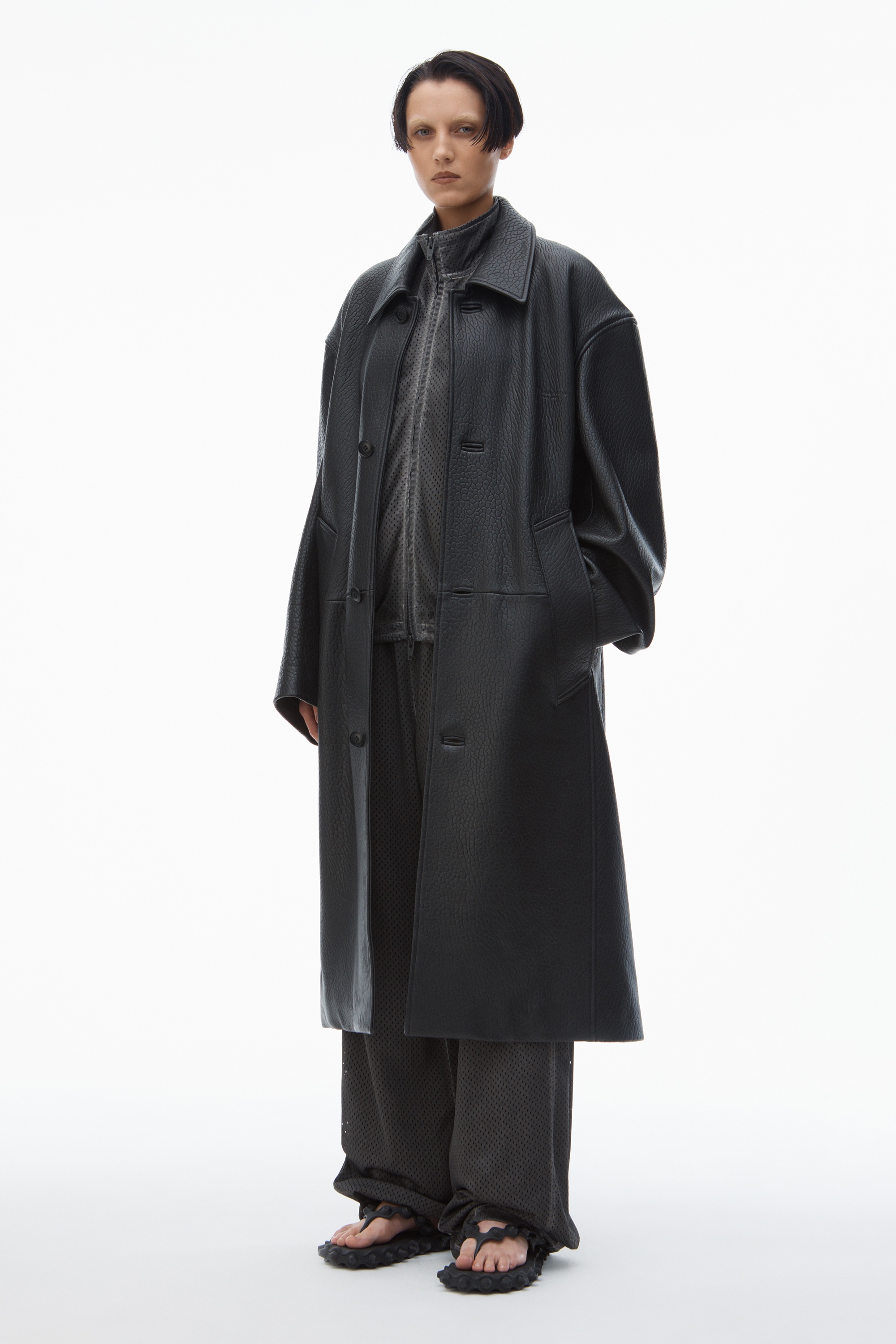 Unisex Coat in Primal Lambskin Leather - 2