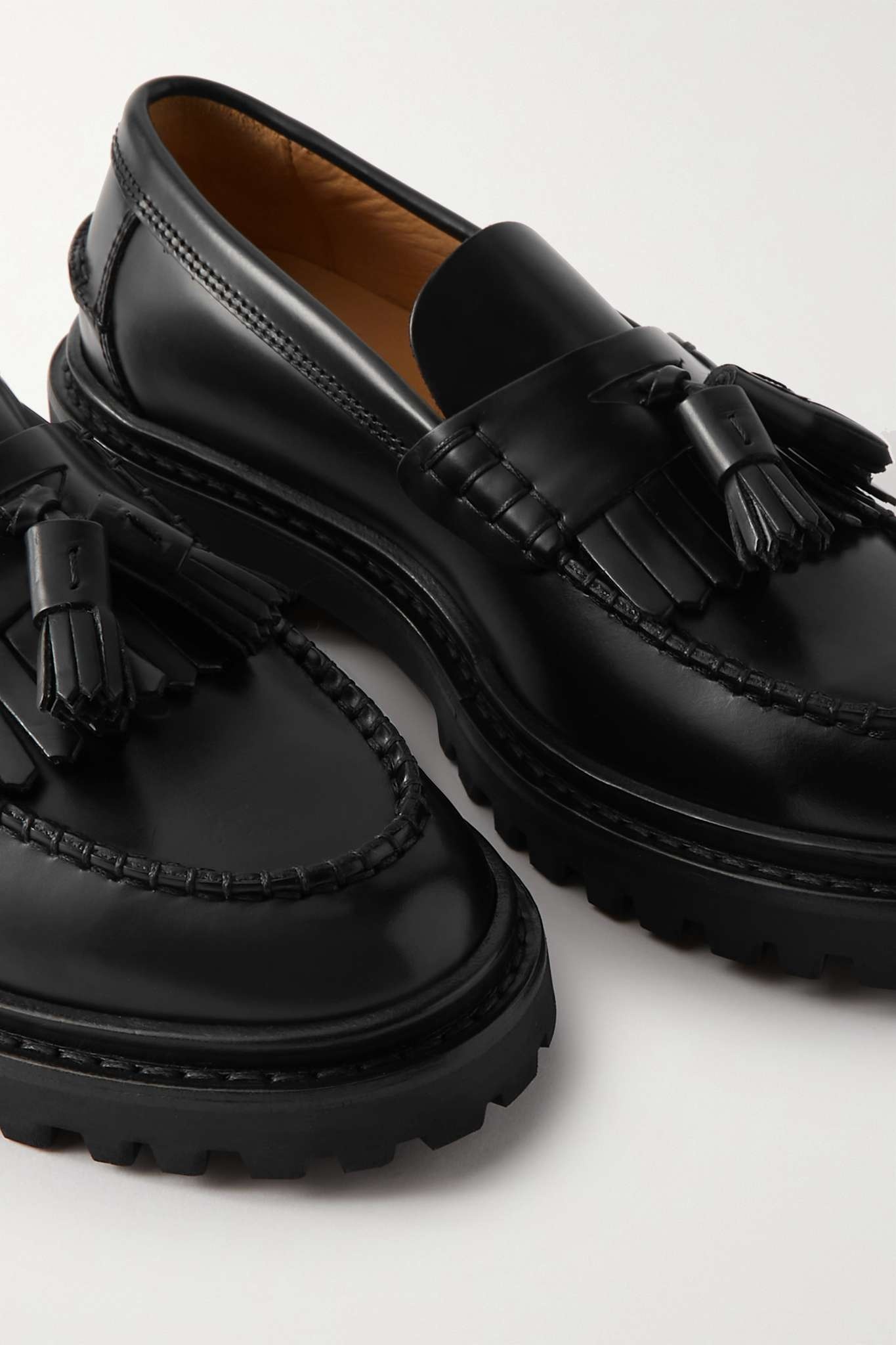 Frezza tasseled glossed-leather loafers - 4