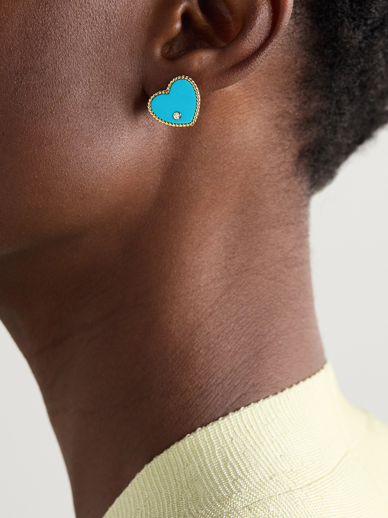 Caur 9-karat Gold, Turquoise And Diamond Earrings - 2