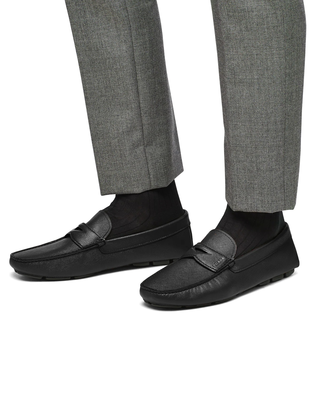 Saffiano leather loafers - 5