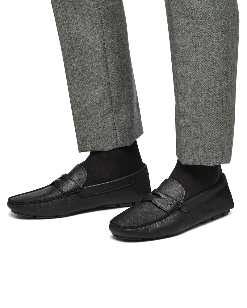 Prada Saffiano leather loafers outlook