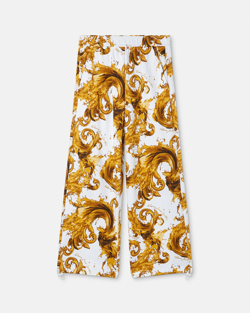 Printed Cotton-Jersey Sweatpants 1