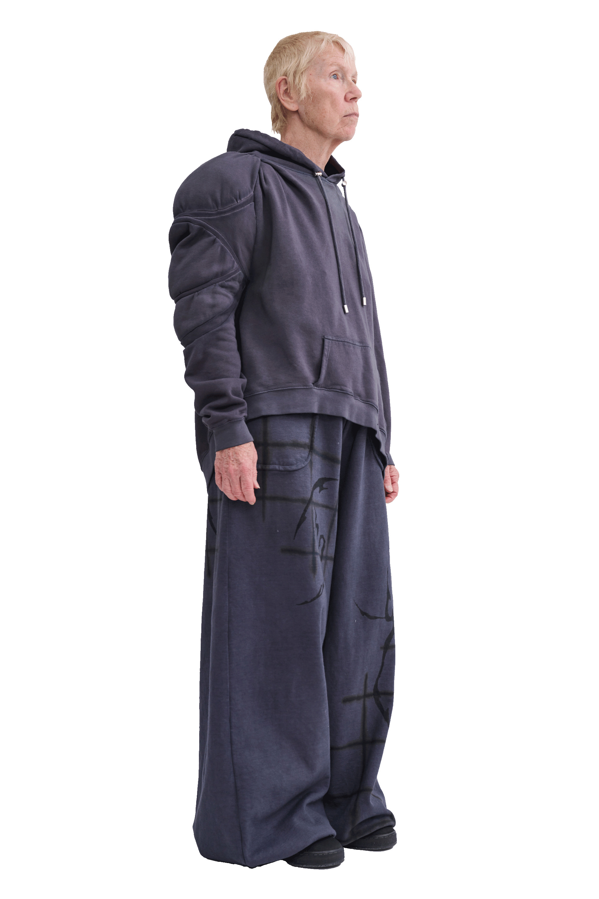 CHARCOAL CS GYM MUSCLE WAVE HOODIE - 3