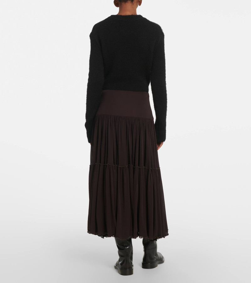 Pleated georgette midi skirt 3
