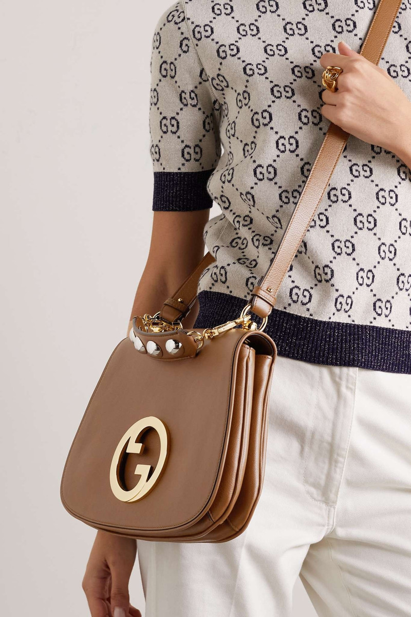 Blondie embellished leather shoulder bag 6
