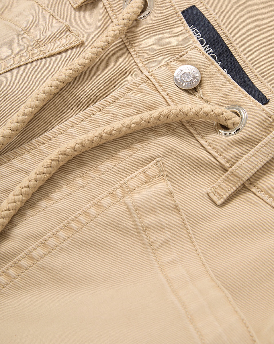 HEATHER STRAIGHT-LEG TWILL PANT - 4