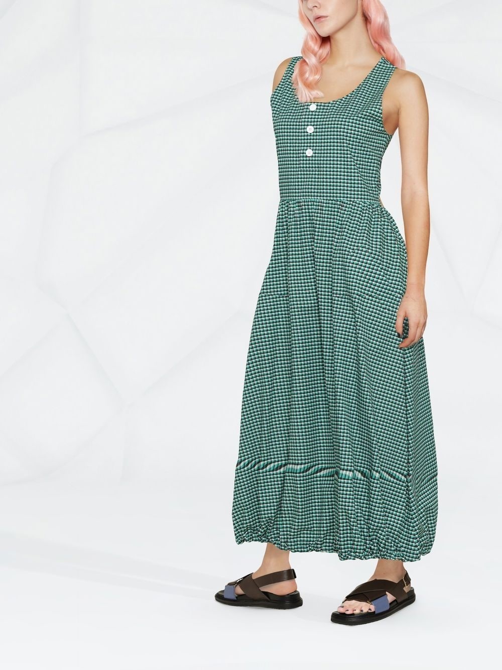 sleeveless graphic-print dress - 3