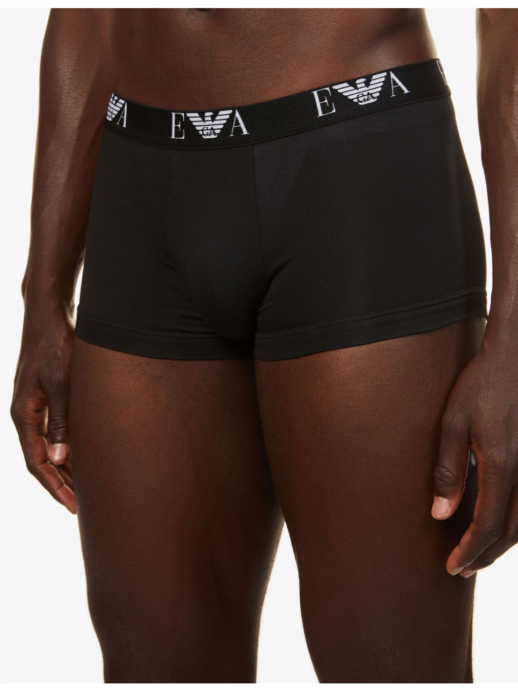 Logo-print stretch-cotton trunks pack of three - 4