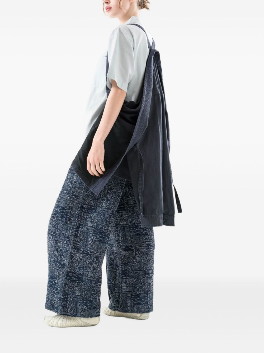 COTTON-WOOL BLEND TEXTURED TROUSERS - 3