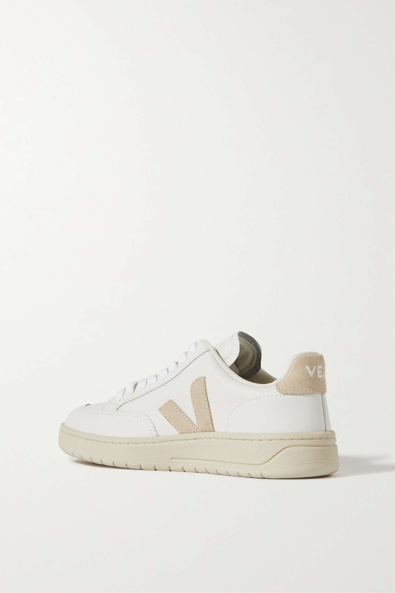 V-12 suede-trimmed leather sneakers - 3