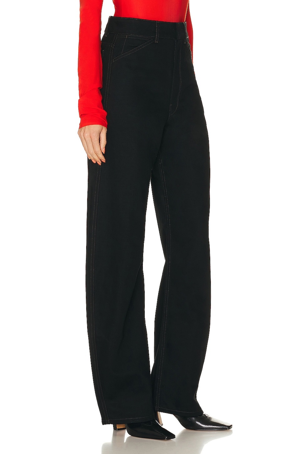 High Waisted Curved Pant - 2