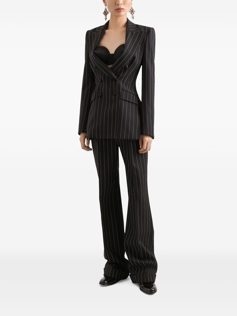 pinstriped tailored trousers - 2
