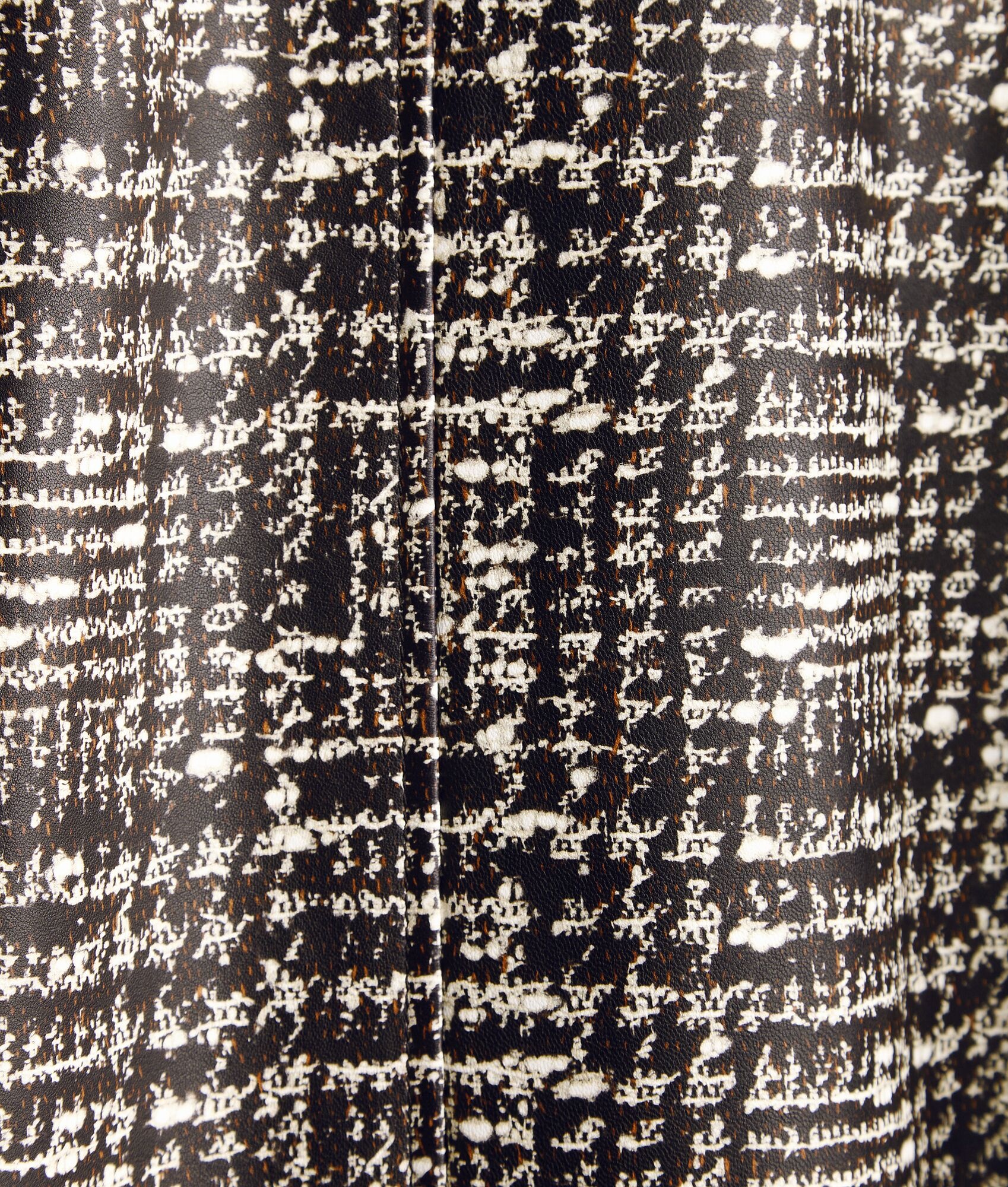 printed leather prince of wales coat - 4