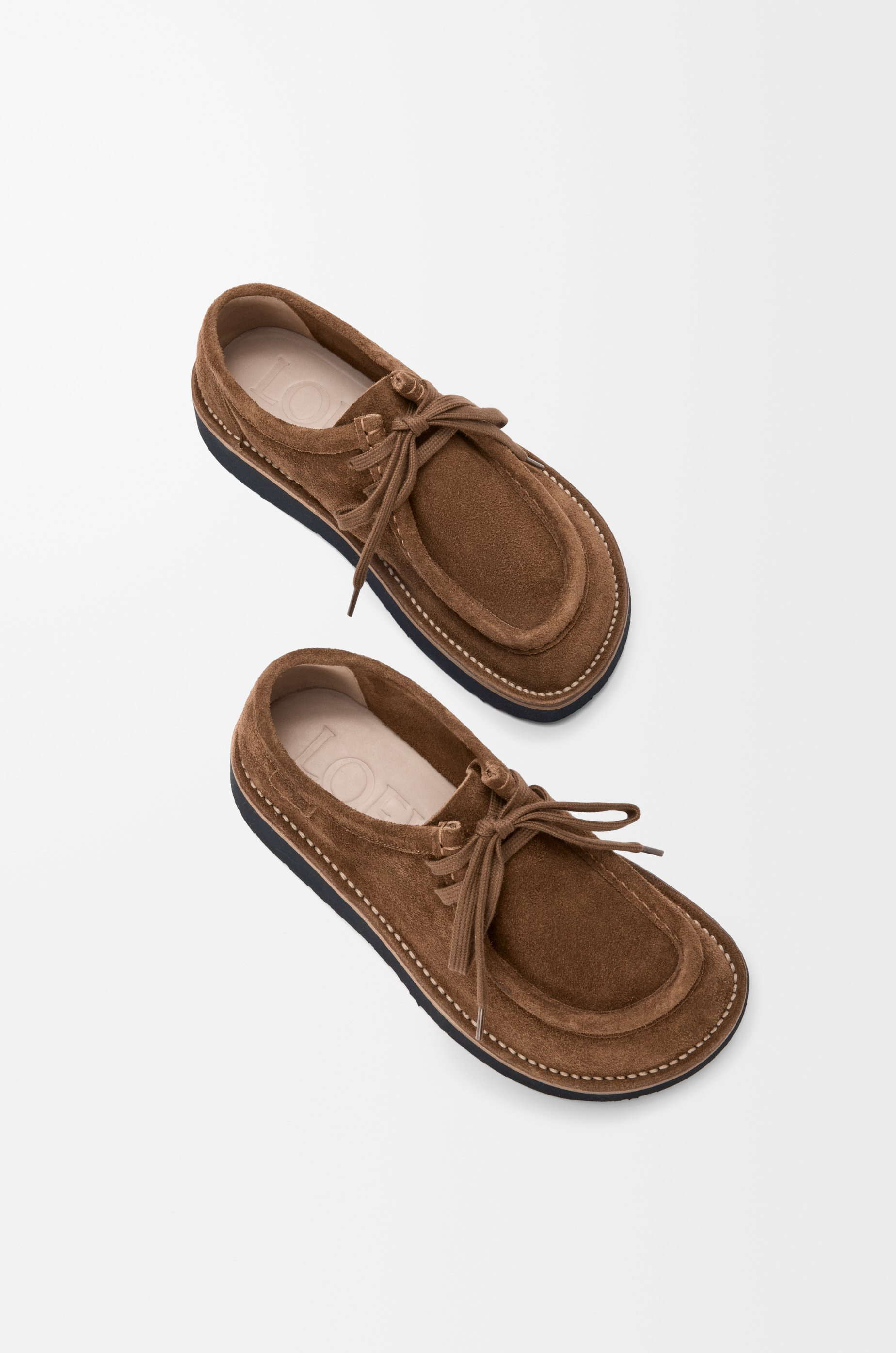 Faro lace-up in suede calfskin - 4