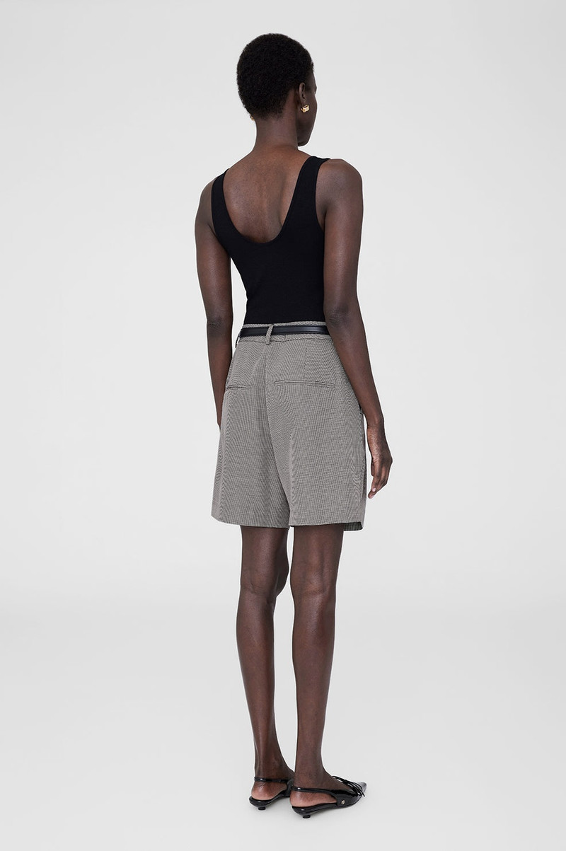 Carrie Short - Black And White Mini Houndstooth 3