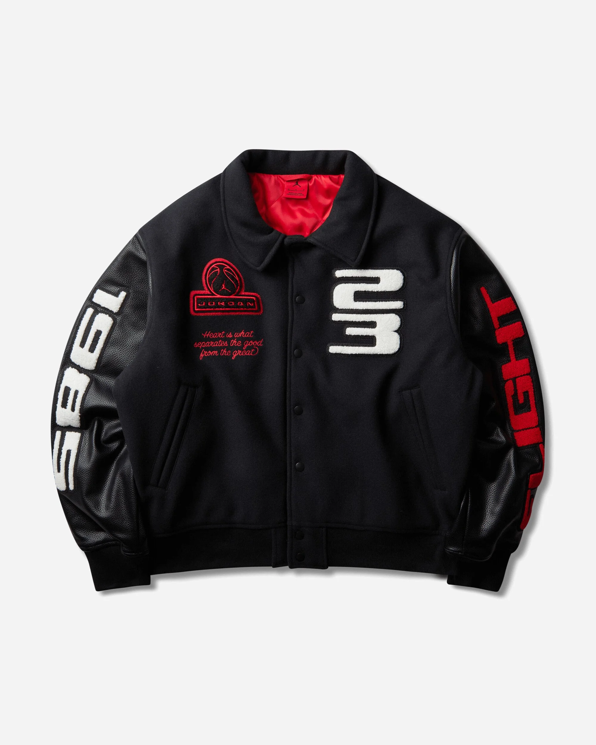 Men's Jordan Flight Varsity Jacket Black - 1