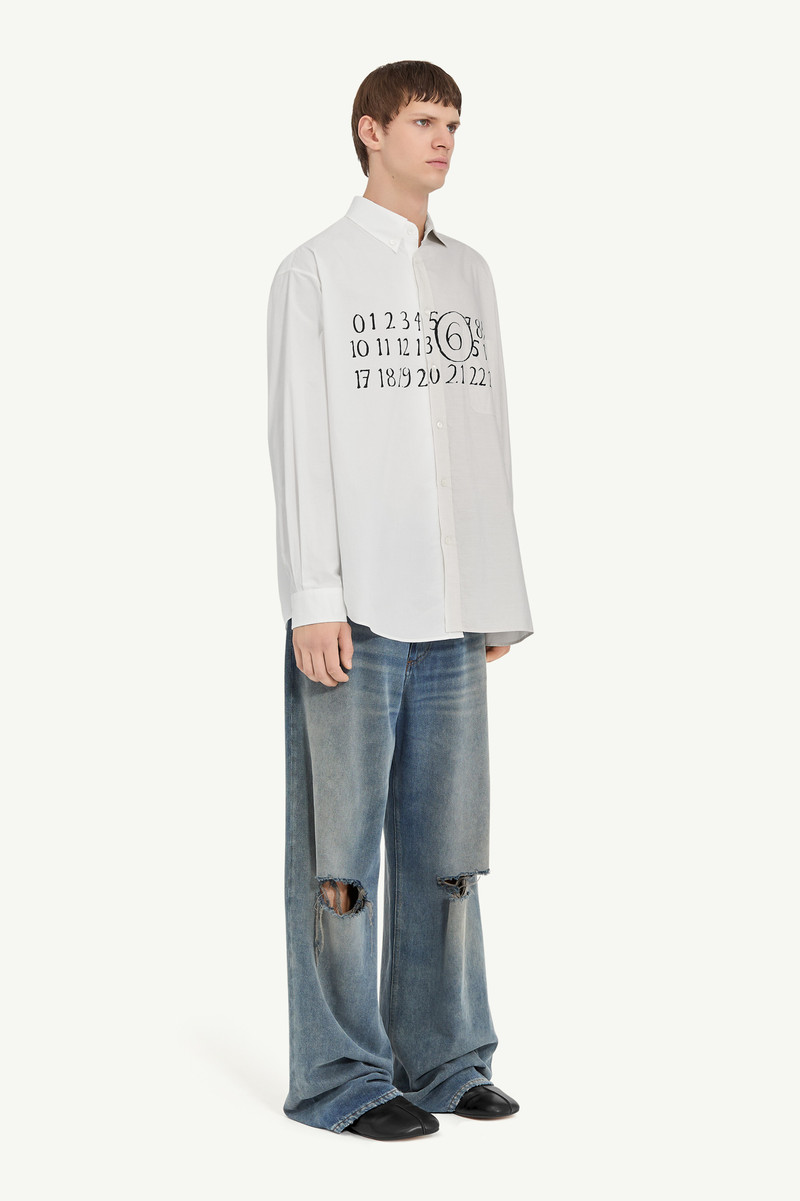 MM6 Maison Margiela Numeric asymmetric shirt outlook
