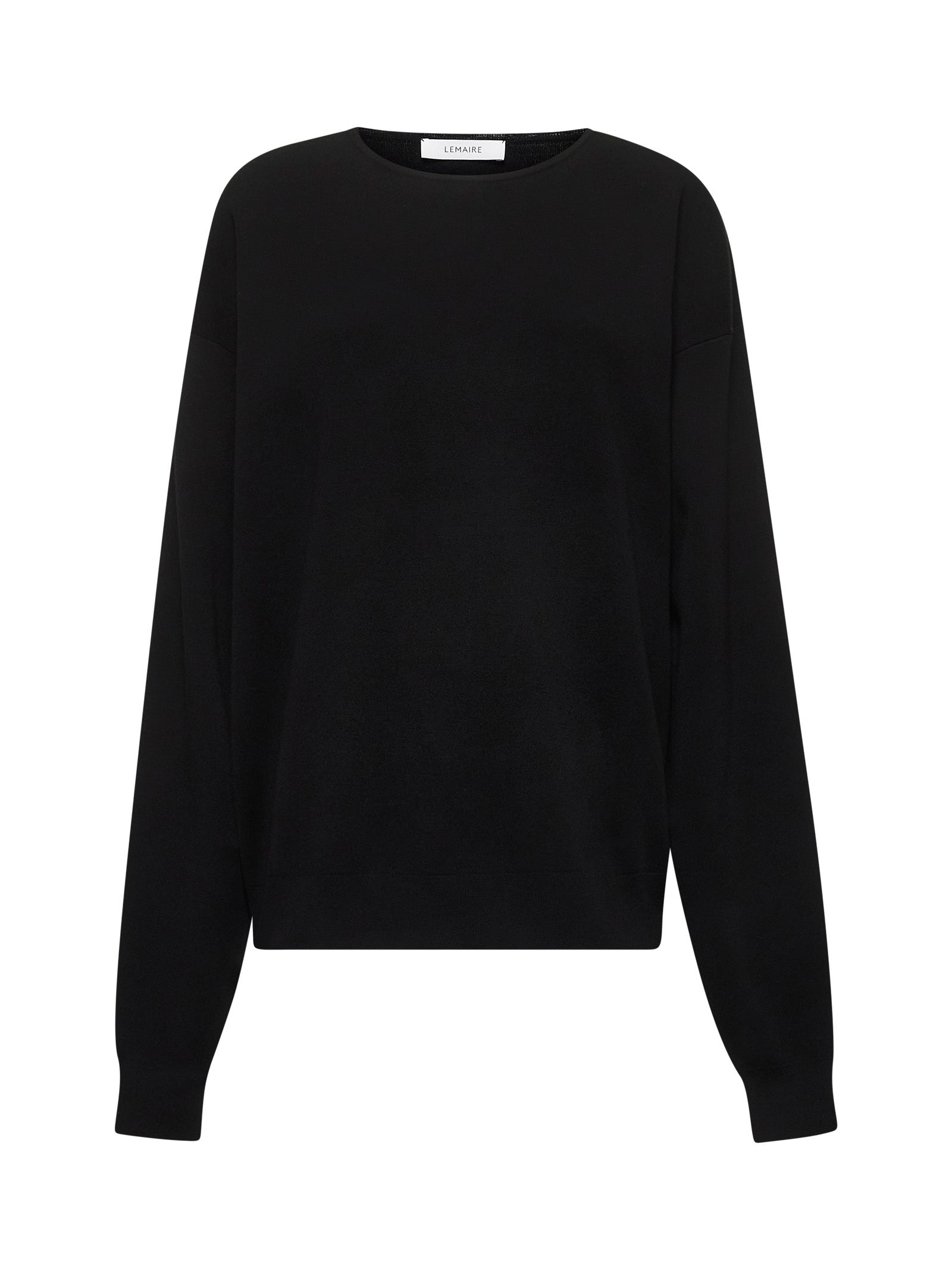 Lemaire Women Black Cotton Knit Crewneck Sweater - 1