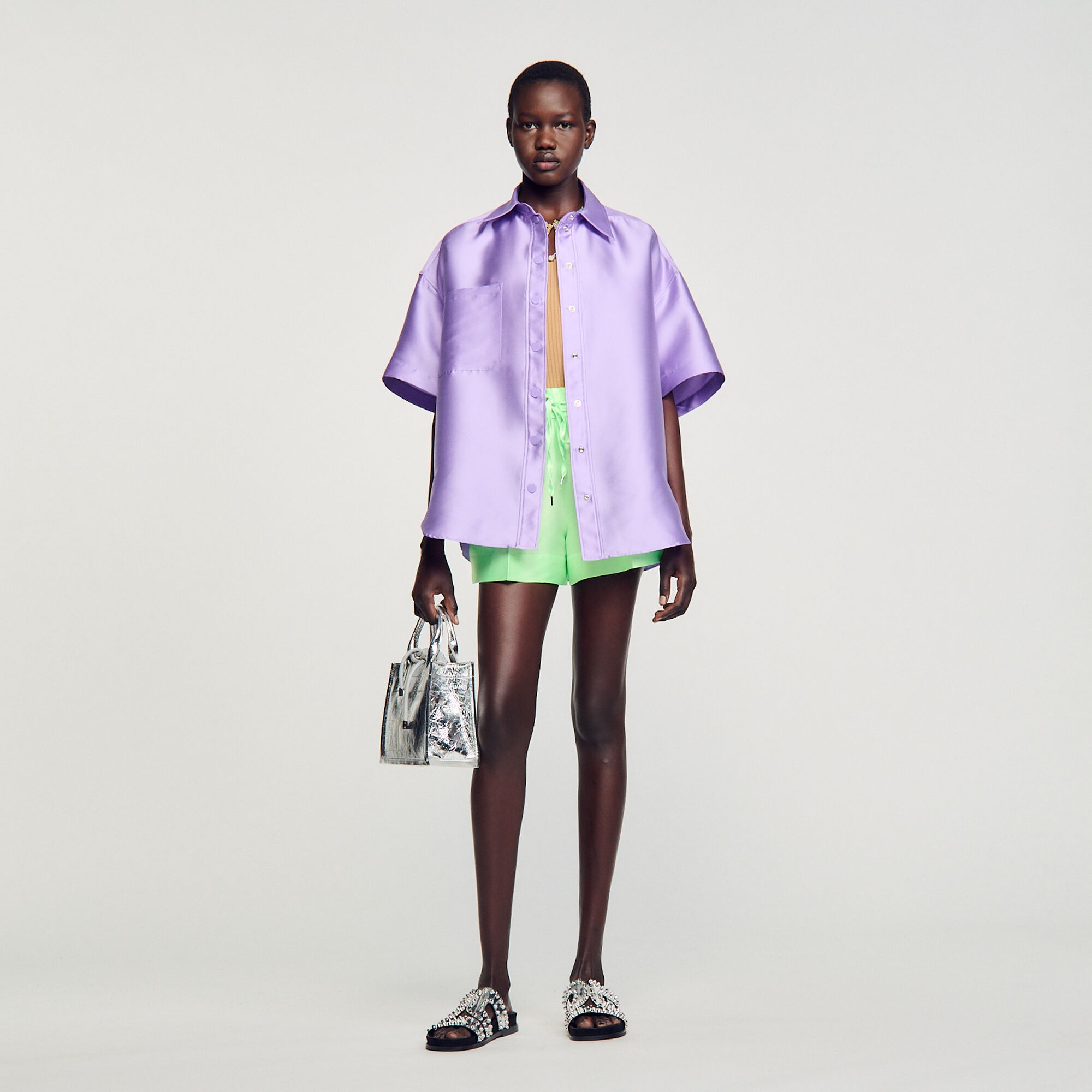 OVERSIZED SATIN SHIRT - 2