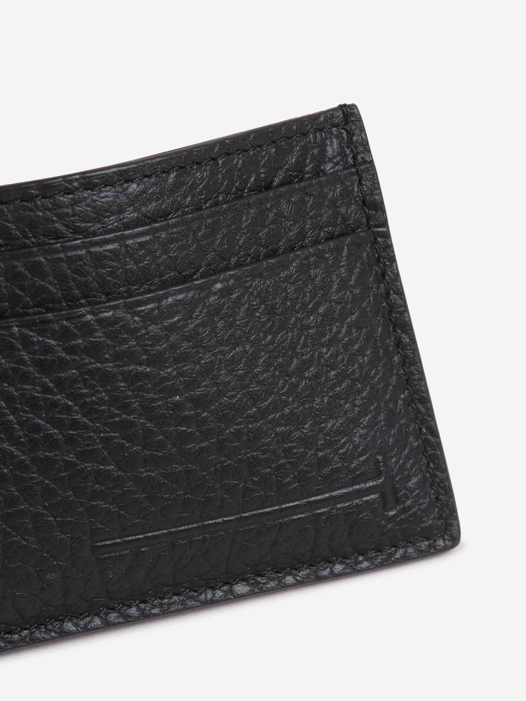 GRAINED LEATHER CARDHOLDER - 4