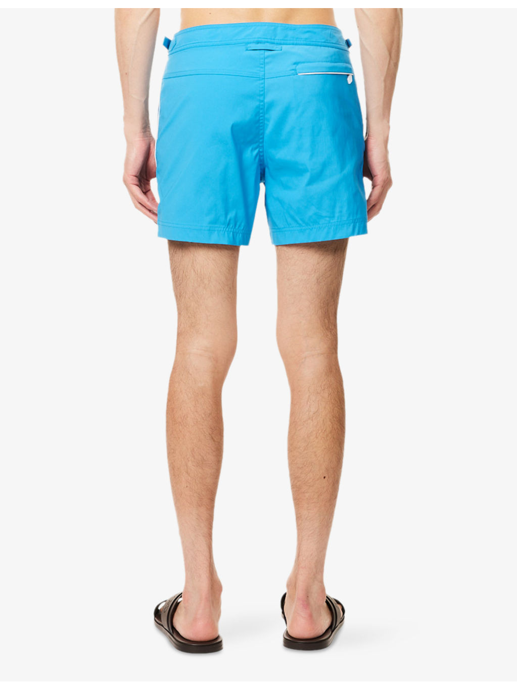 Regular-Fit Contrasting-Piping Woven Swim Shorts - 4