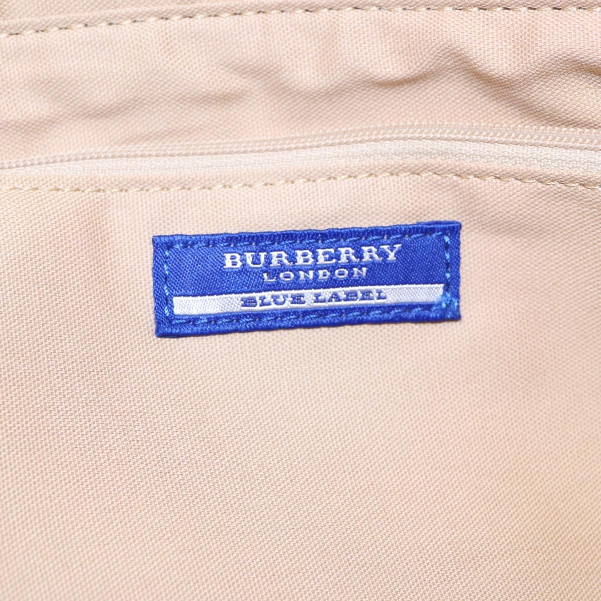 Burberry Blue Label Tote Bag Canvas White Orange - 11