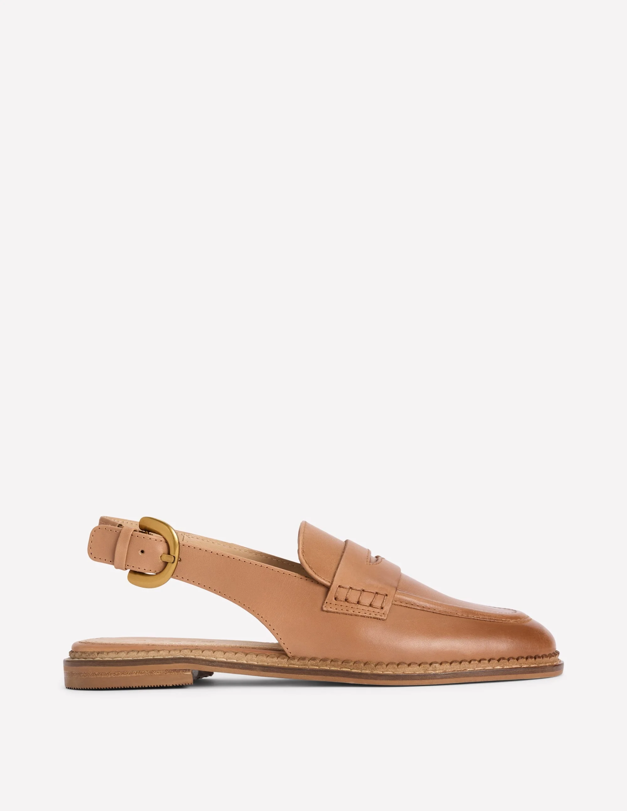 Nya Slingback Penny Loafers-Tan - 1
