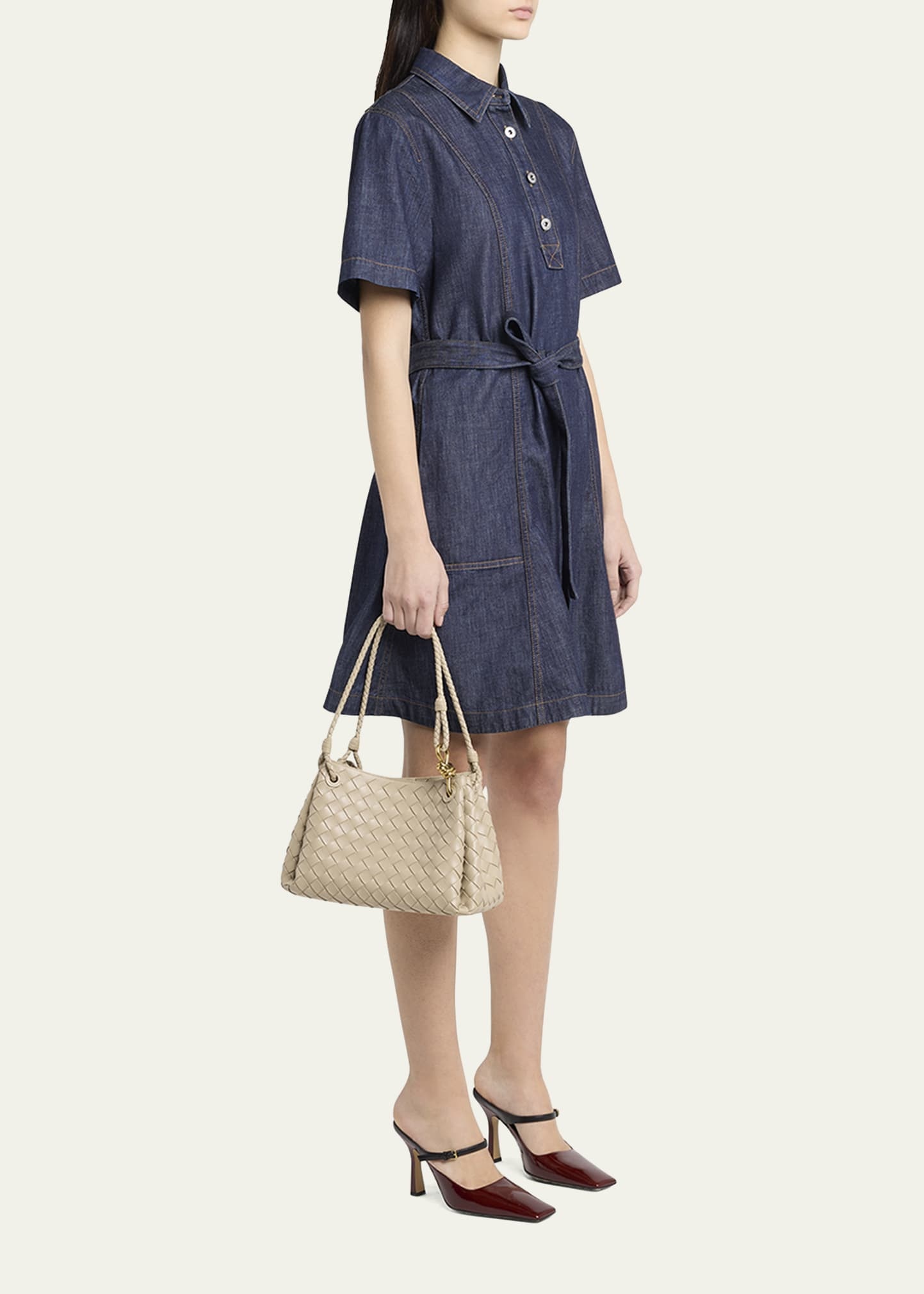 Parachute Medium Nappa Leather Shoulder Bag - 6