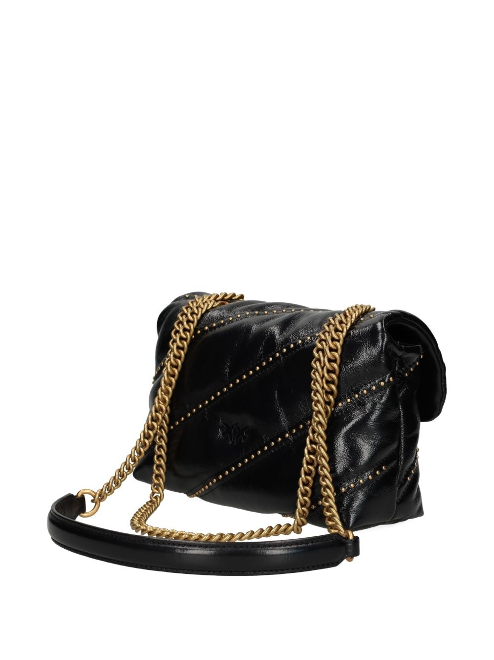 studded leather shoulder bag - 3