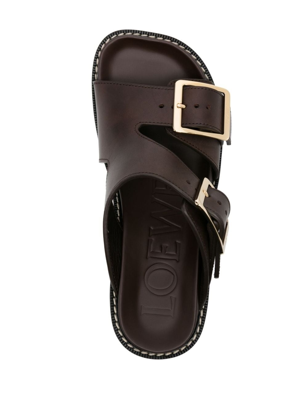 70mm buckled leather mules - 4