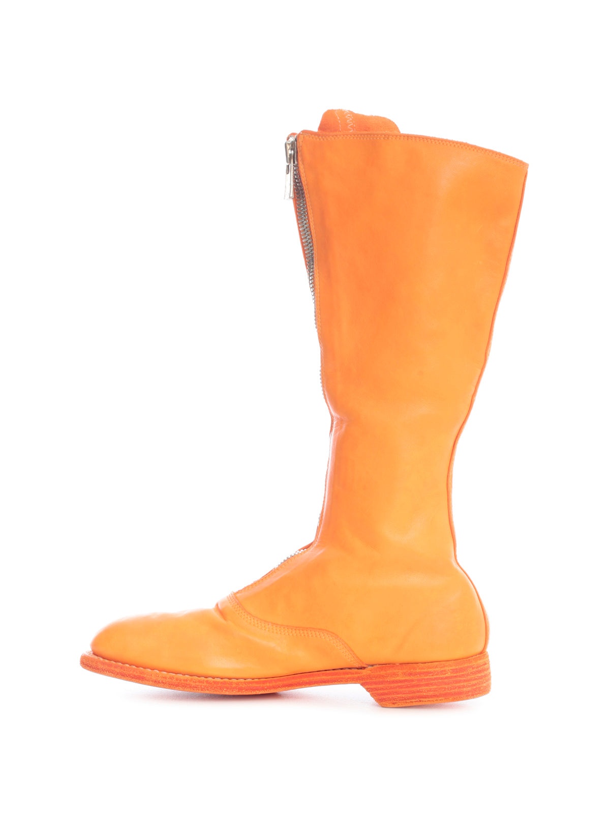 Guidi Women Front Zip Army Boots Sole Leather - 2