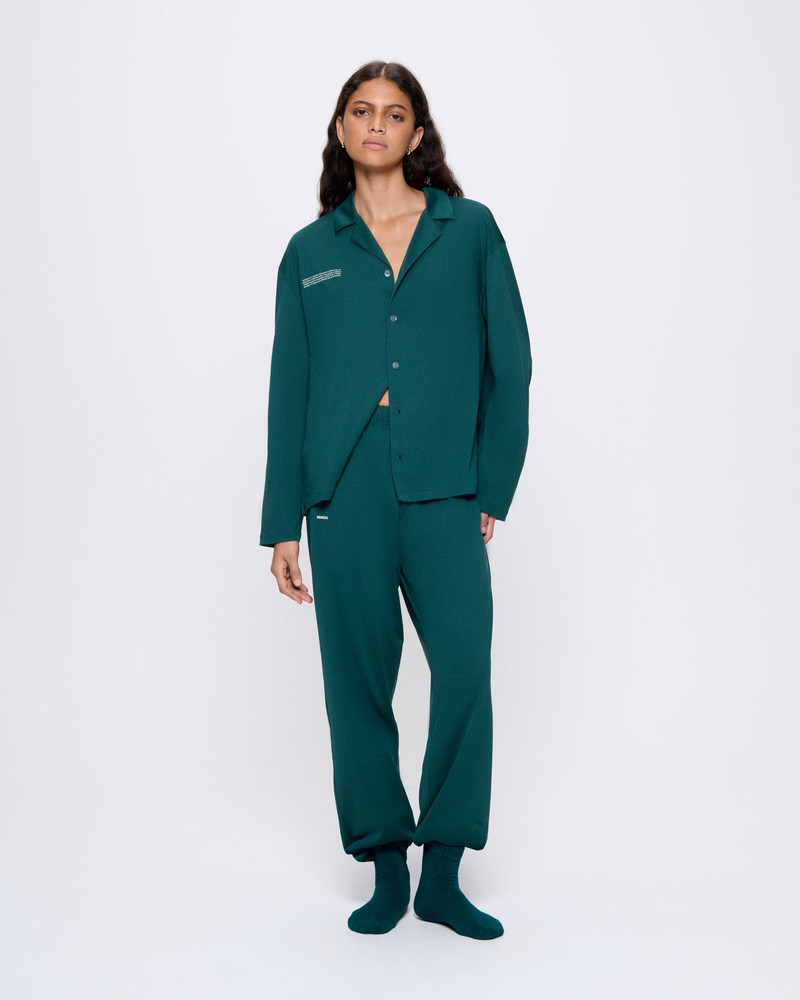 Womens 365 Lightweight Long Pyjama Set - Foliage Green 1