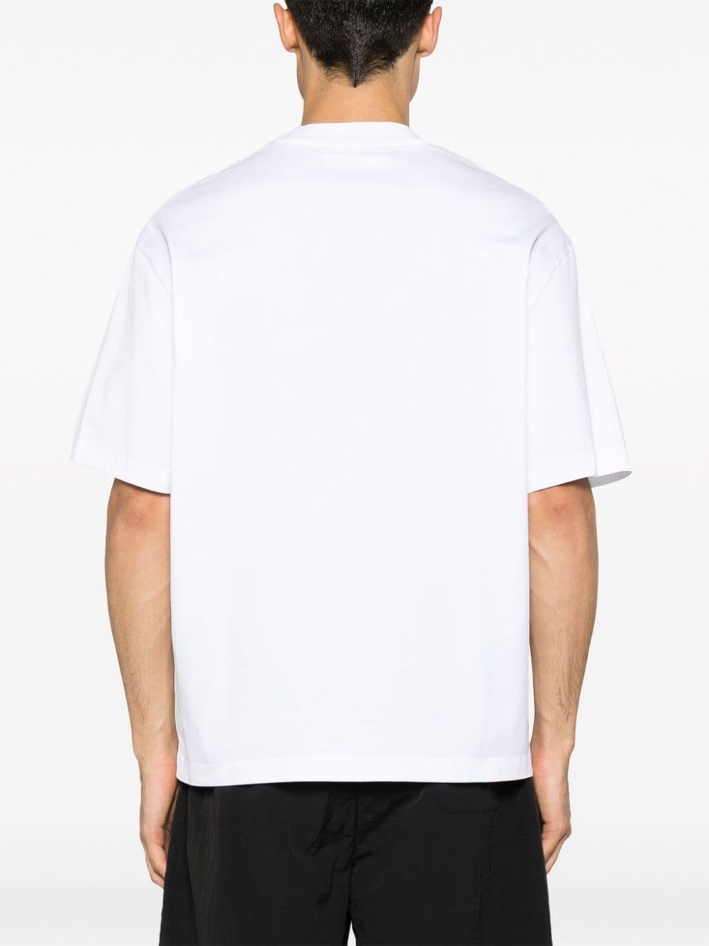 pierced-appliqué cotton T-shirt - 4