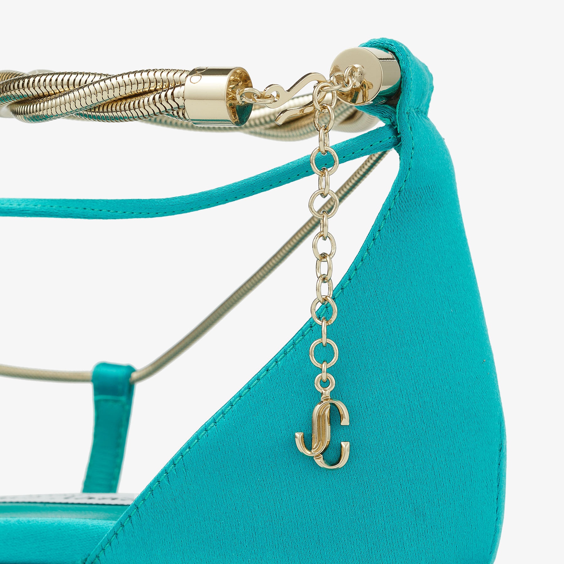 Oriana Flat
Malibu Satin Flats with Gold Chains - 4