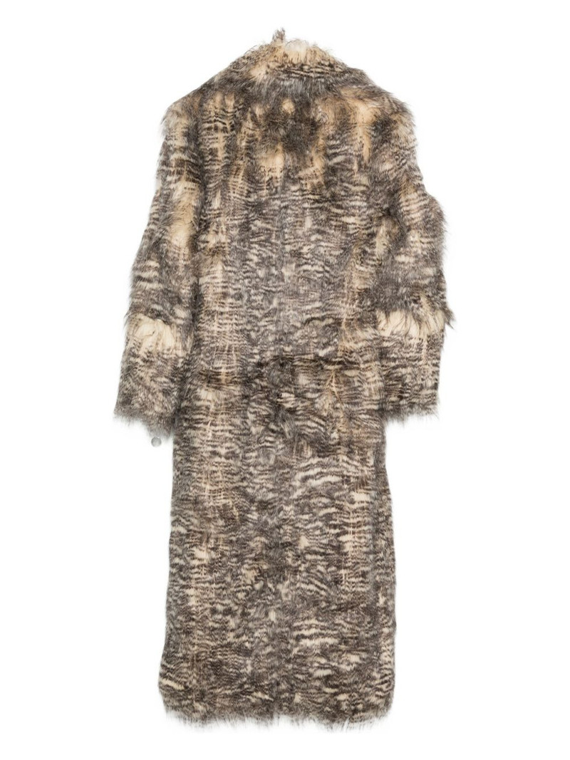 entire studios Coco tiger-print faux-fur coat outlook