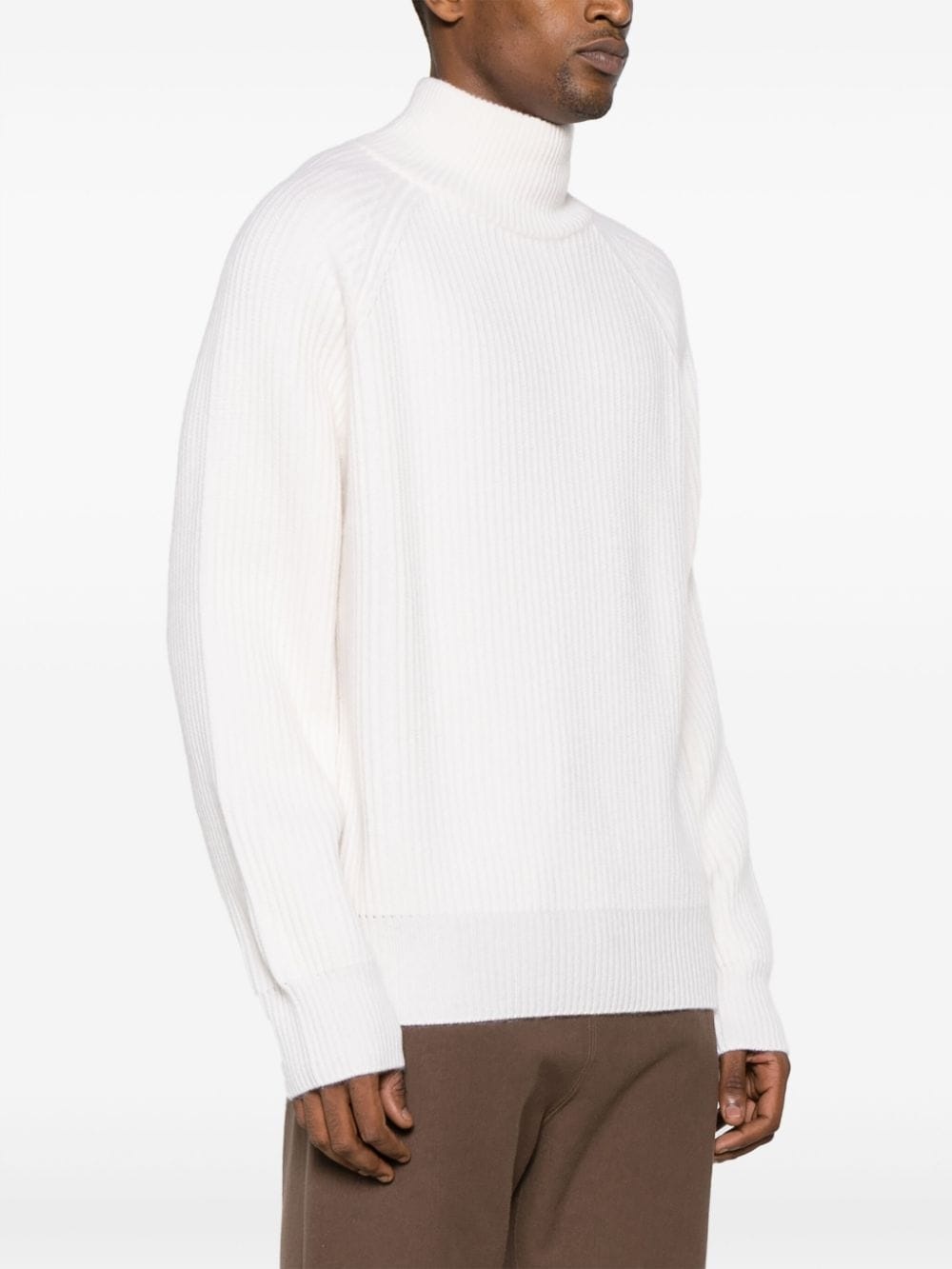 ribbed organic cashmere jumper - 4